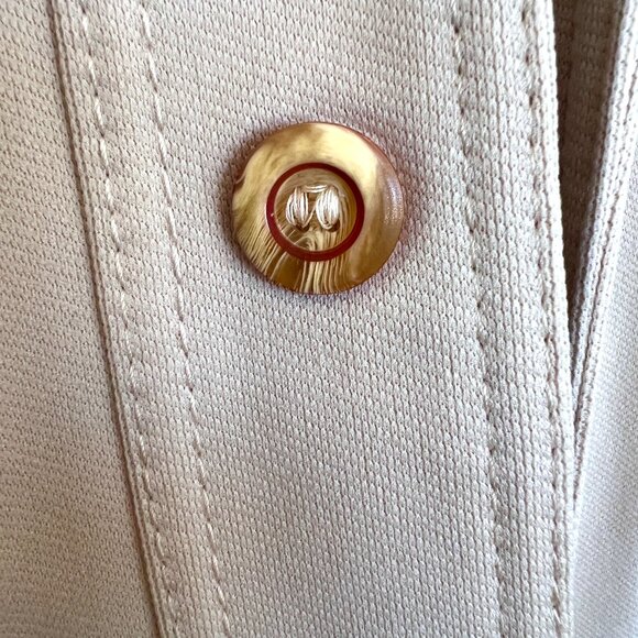 70's Kings Road Mens Leisure Jacket - Sears The Mens Shop - Size Large - Cream - Picture 4 of 11